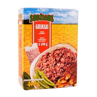 SODŽIAUS grikiai, 4 x 100 g/pak.