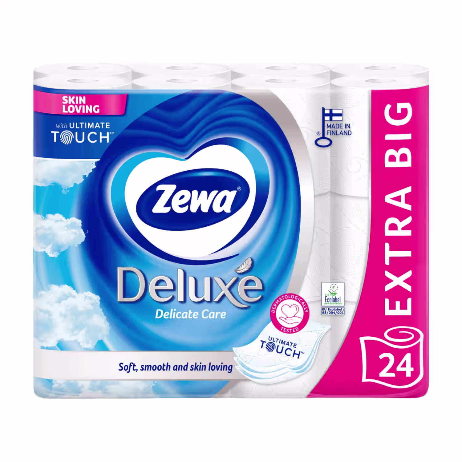 Tual.pop. ZEWA DELUXE PURE WHITE, 3sl. 24rit.