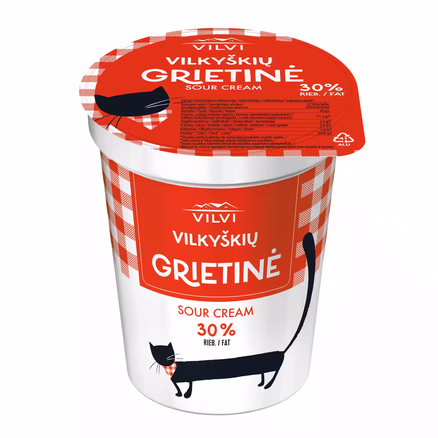 VILKYŠKIŲ grietinė, 30 % rieb., 350 g