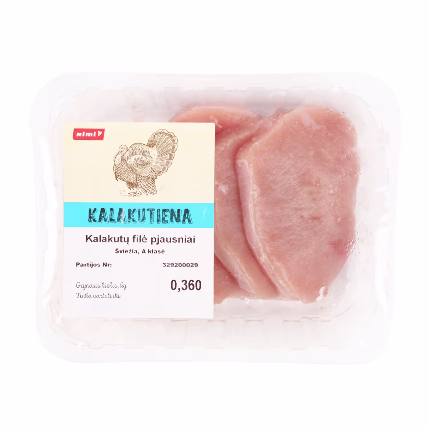 Kalak. krūt. filė pjausniai RIMI, A kl. 360 g