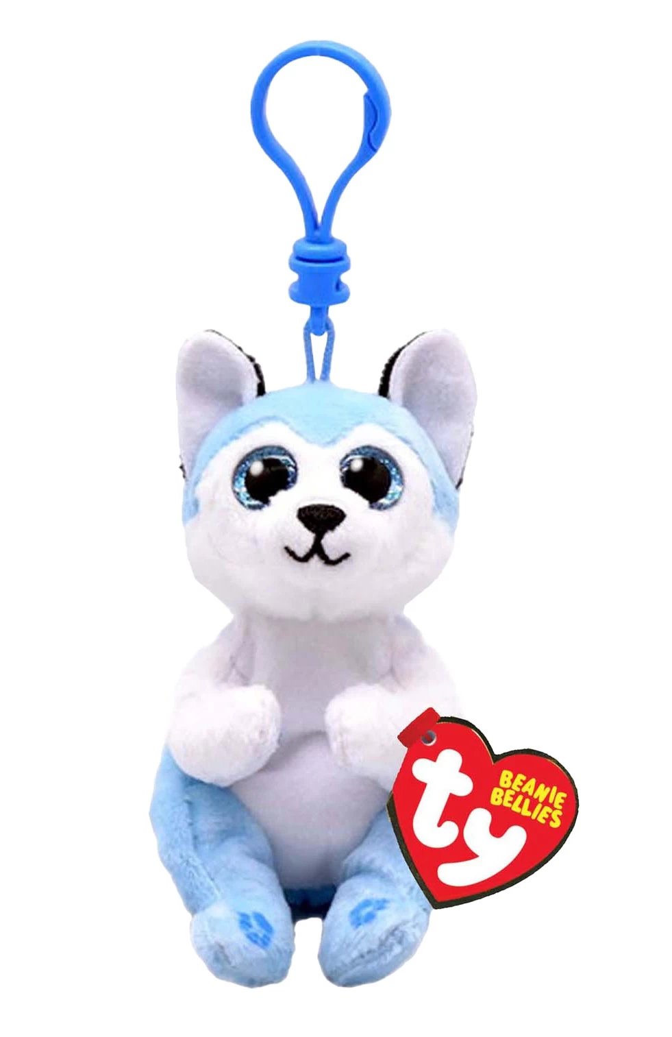 Pliušinis raktų pakabukas THUNDER - blue husky clip