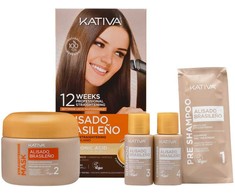 Plaukų tiesinimo rinkinys KATIVA Brazilian Straightening Keratin Set