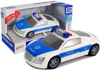  Žaislinė policijos mašina Lean Toys City Service Rescue, 1:28, mėlyna sp./balta sp.