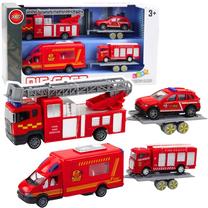  Žaislinių transporto priemonių rinkinys Lean Toys Gift, raudona sp.