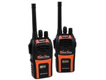 Policininko žaislas, radijo stotelės Lean Toys Walkie Talkie ZA4471, juoda sp./oranžinė sp.