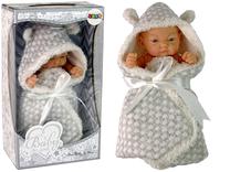 Lėlė - kūdikis Lean Toys So Lovely Baby, 25 cm, pilka sp.