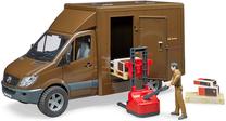 Žaislinis autobusas Bruder Sprinter UPS Truck 02538, 1:16, ruda sp.