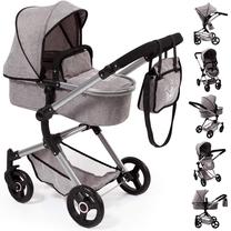 Lėlių vežimėlis Bayer Vario Combi Dolls Pram, pilka sp.