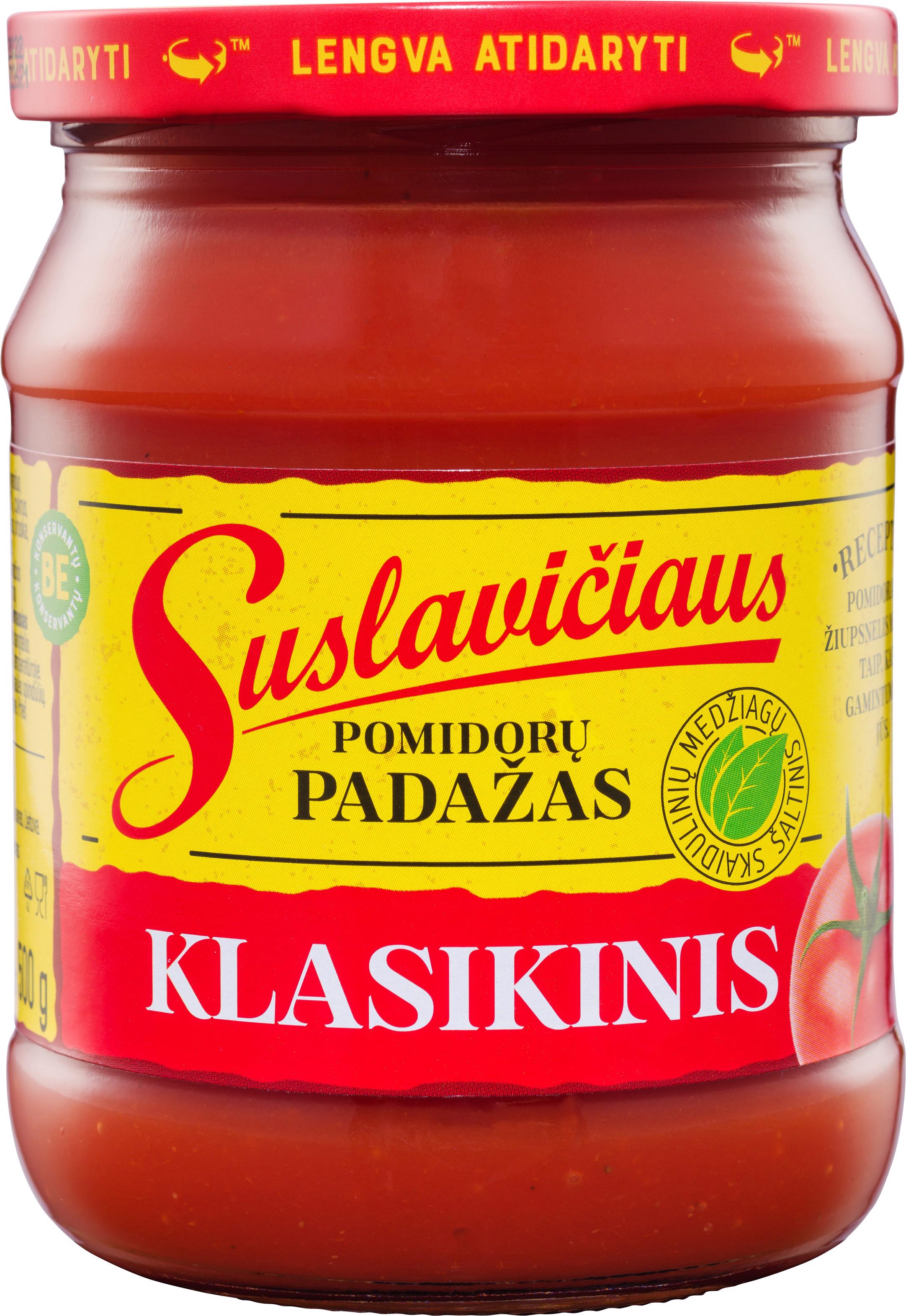Klasikinis SUSLAVIČIAUS pomidorų padažas, 500 g