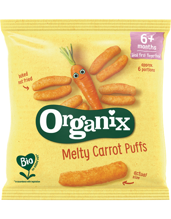 Ekologiškos morkų lazdelės ORGANIX, nuo 6 mėn., 20 g