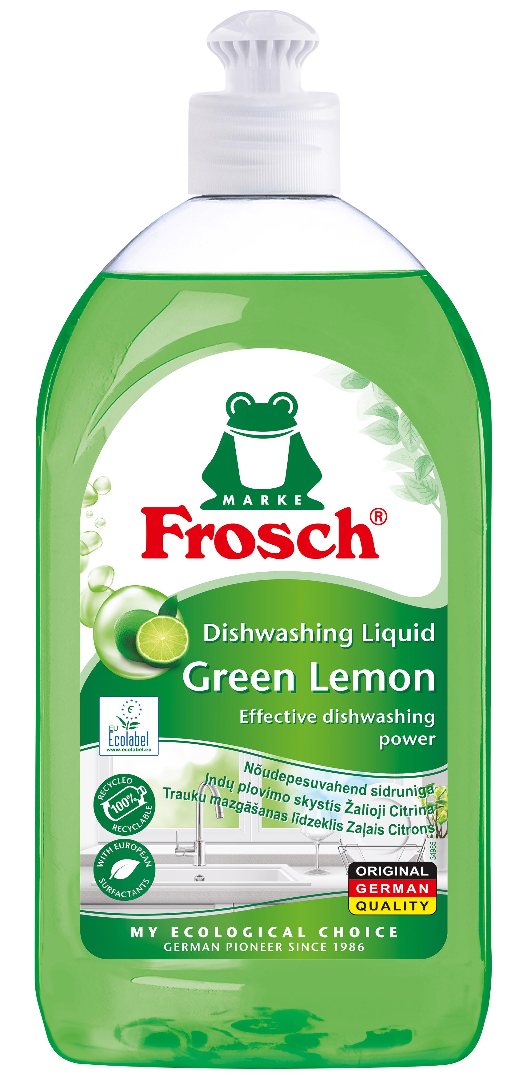 Indų ploviklis FROSCH GREEN LEMON, 500 ml
