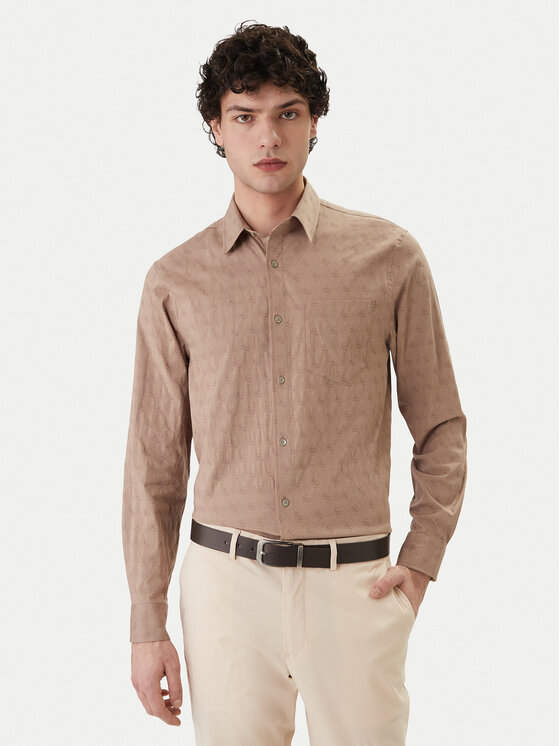 Guess Marškiniai · Ruda · Regular Fit