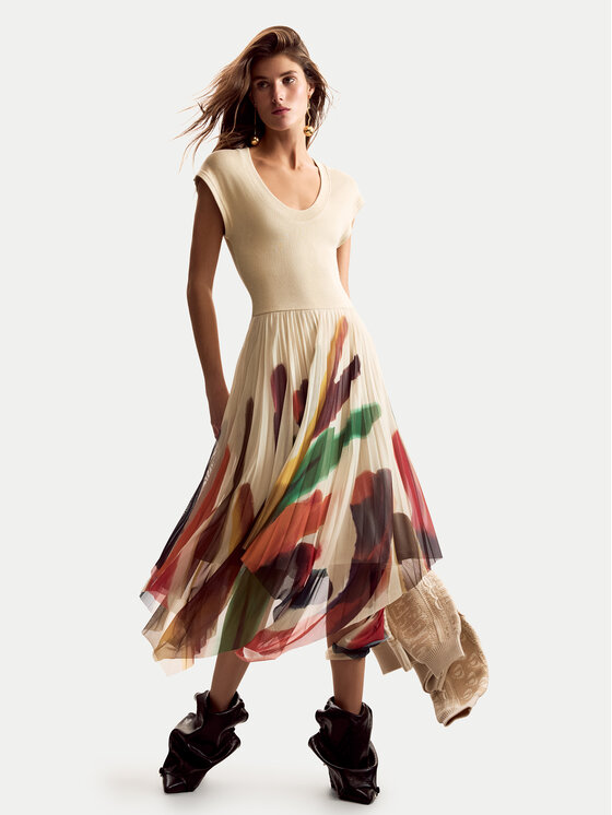 Desigual Kasdieninė suknelė · Smėlio · Midi