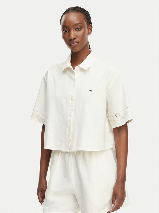 Kodas 20MAY Tommy Jeans Marškiniai · Kreminė
