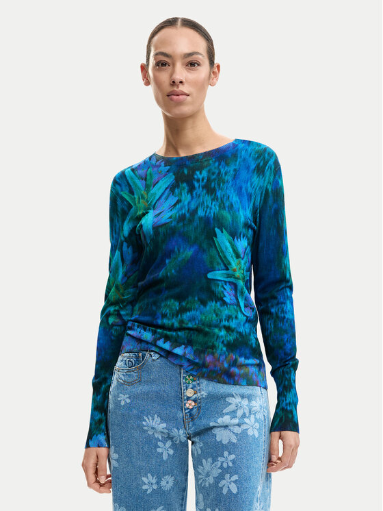 Desigual Megztinis · Mėlyna · Regular Fit