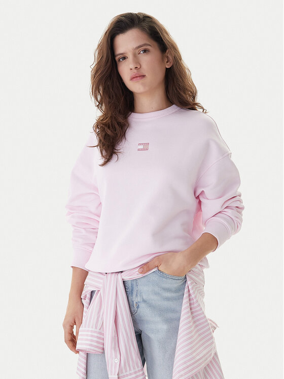 Tommy Jeans Džemperis · Rožinė · Relaxed Fit