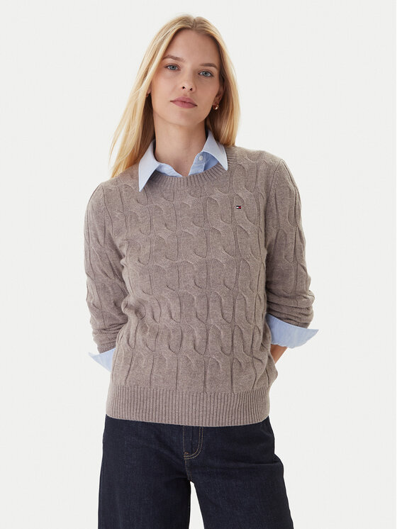 Tommy Hilfiger Megztinis · Smėlio · Regular Fit