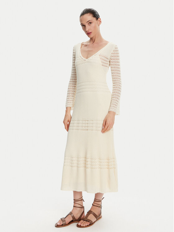 Pepe Jeans Trikotažinė suknelė · Smėlio · Midi