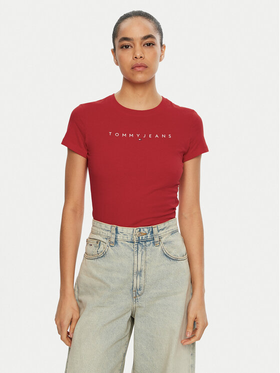 Tommy Jeans Marškinėliai · Raudona