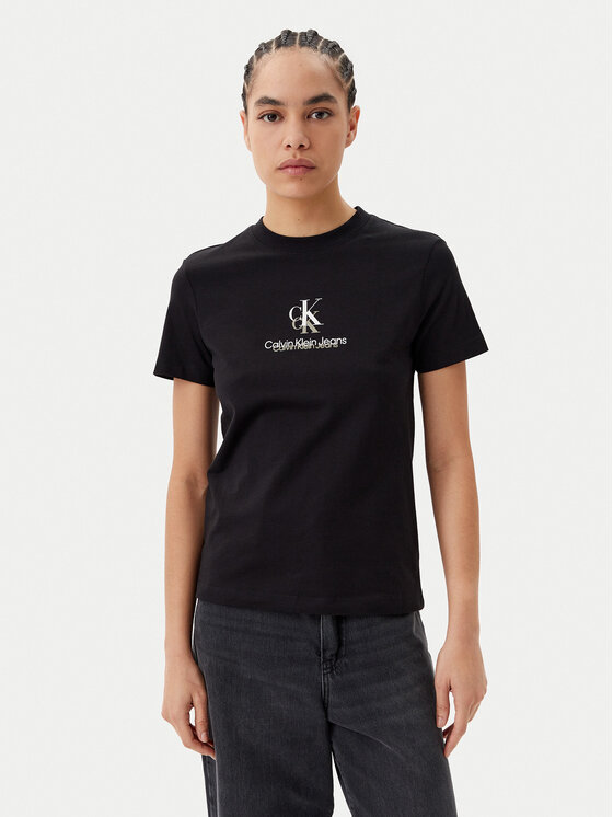 Calvin Klein Jeans Marškinėliai · Juoda