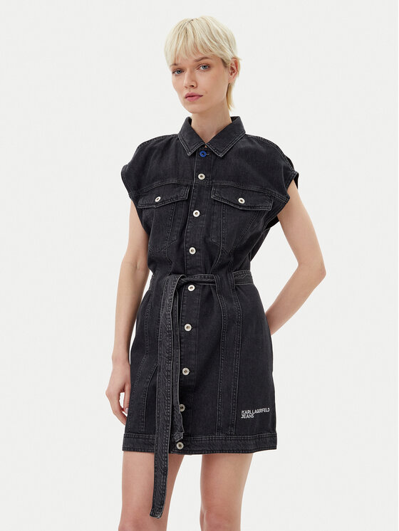 Karl Lagerfeld Jeans Džinsinė suknelė · Pilka · Mini