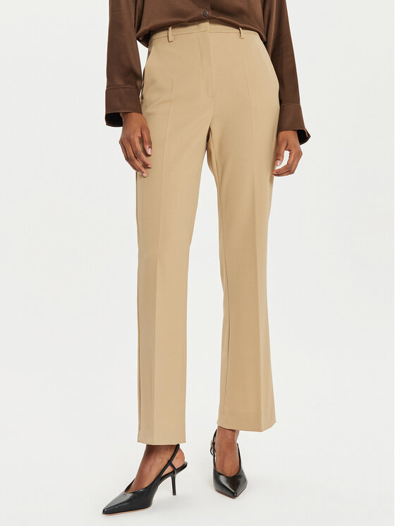 Weekend Max Mara Medžiaginės kelnės · Smėlio · Regular Fit
