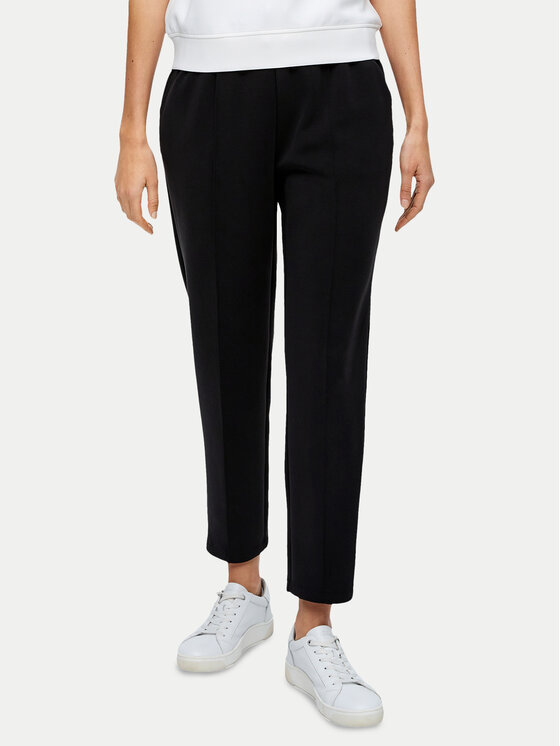s.Oliver Medžiaginės kelnės · Juoda · Slim Fit