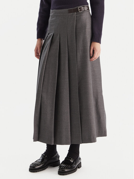 Weekend Max Mara Trapecijos formos sijonas · Pilka · Midi