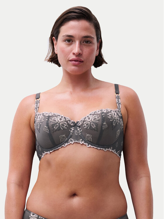 Chantelle Pusiau dengta (balcony bra) liemenėlė · Pilka