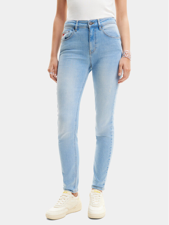 Desigual Džinsai · Žydra · Slim Fit