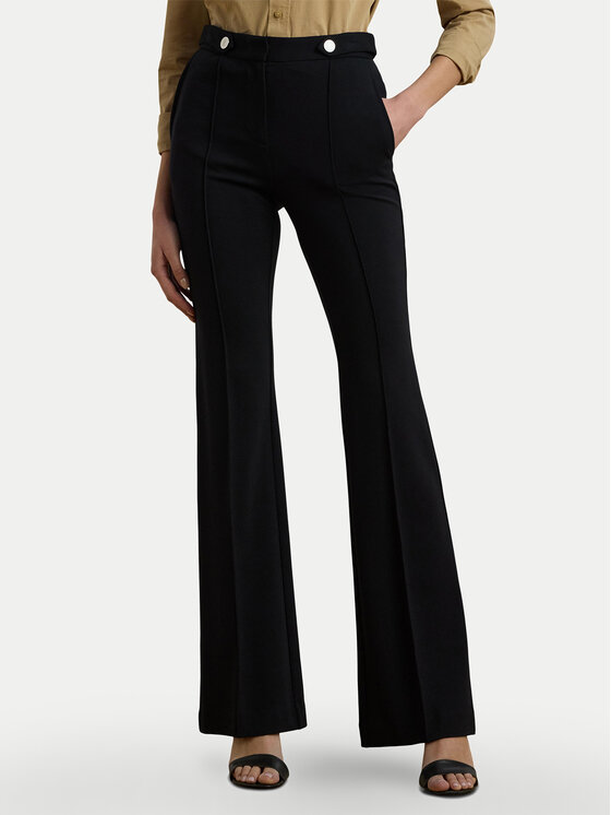 LAUREN RALPH LAUREN Medžiaginės kelnės · Juoda · Regular Fit