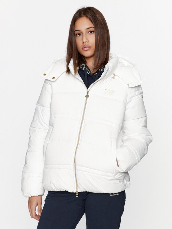 EA7 Emporio Armani Žieminė striukė · Balta