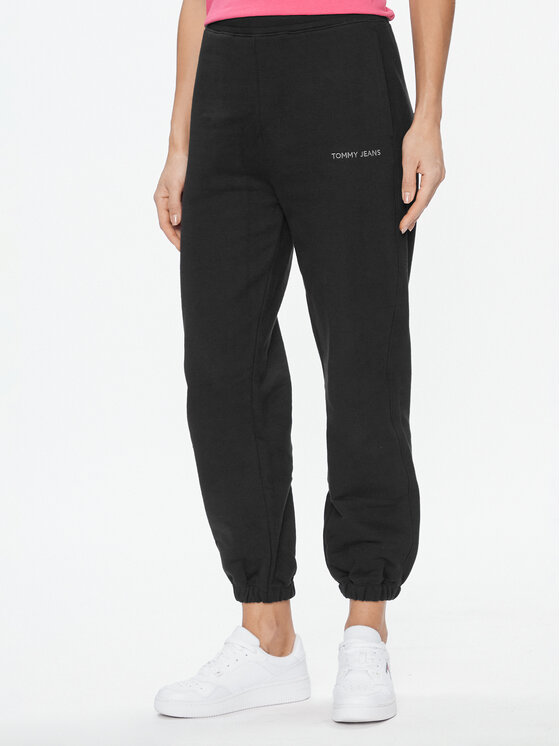 Tommy Jeans Sportinės kelnės · Juoda · Relaxed Fit