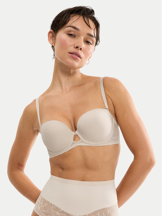 Triumph Pusiau dengta (balcony bra) liemenėlė · Smėlio