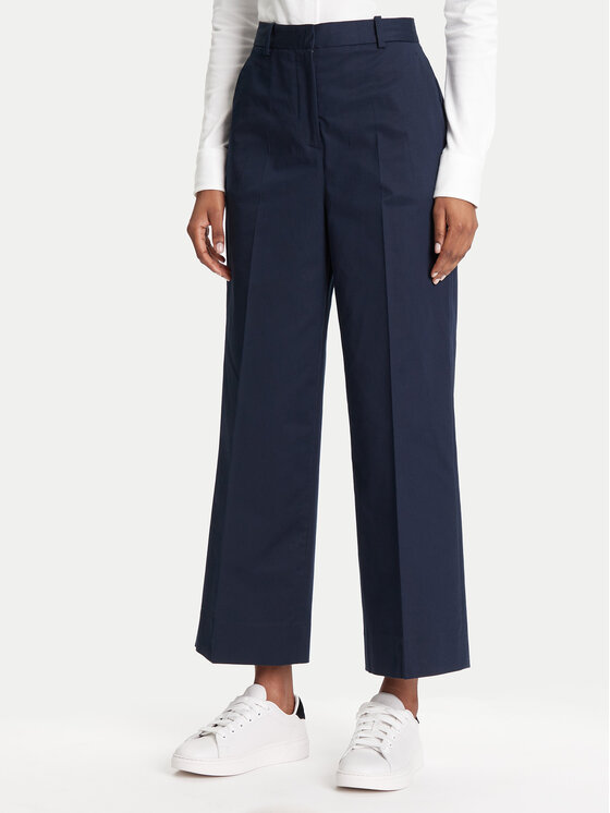 Tommy Hilfiger Medžiaginės kelnės · Tamsiai mėlyna · Regular Fit