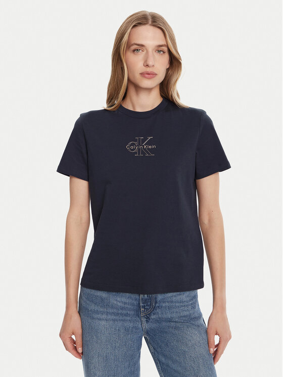 Calvin Klein Jeans Marškinėliai · Tamsiai mėlyna