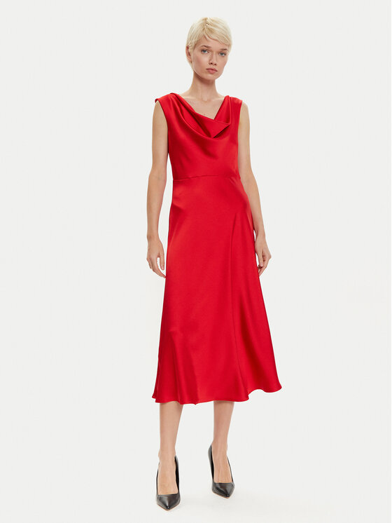 Imperial Kokteilinė suknelė · Raudona · Midi