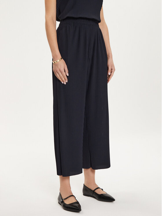 Max Mara Leisure Medžiaginės kelnės · Tamsiai mėlyna · Relaxed Fit