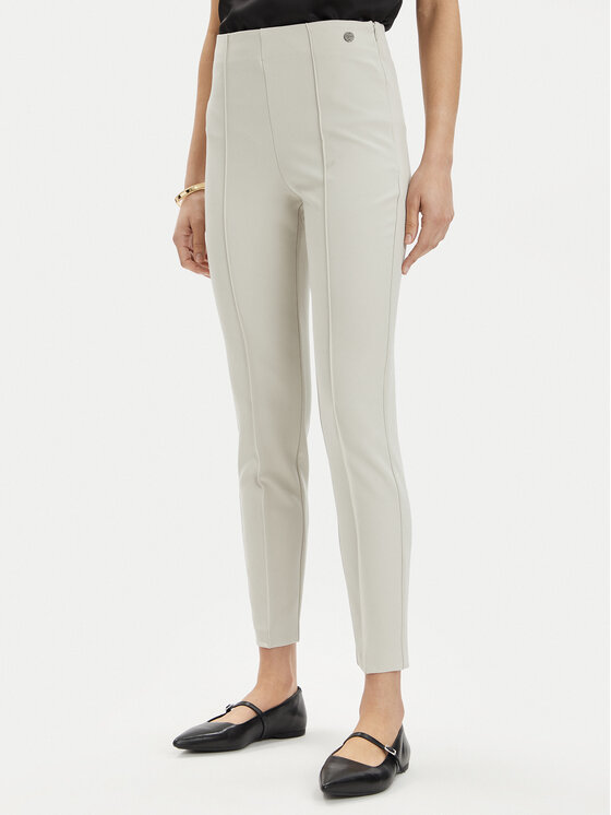 Tamaris Apparel Medžiaginės kelnės · Écru · Slim Fit