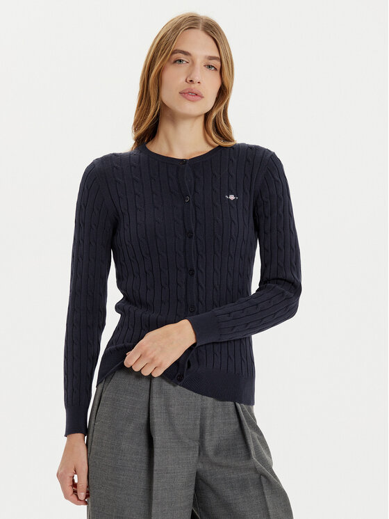 Gant Kardiganas · Tamsiai mėlyna · Slim Fit