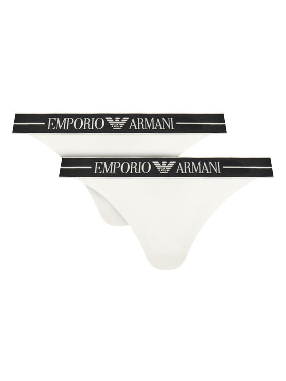 Emporio Armani Underwear Stringų komplektas · Balta