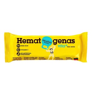Hematogenas VITA+ su linų sėmenimis ir vitaminais, 50 g