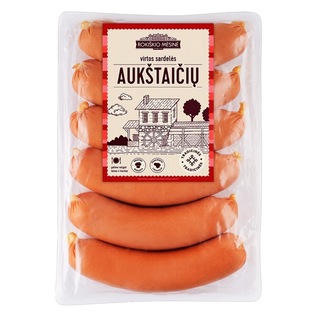 AUKŠTAIČIŲ virtos sardelės, I r., 1 kg
