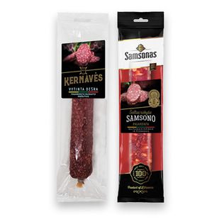 KERNAVĖS vytinta arba SAMSONO šaltai rūkyta dešra, 200 g