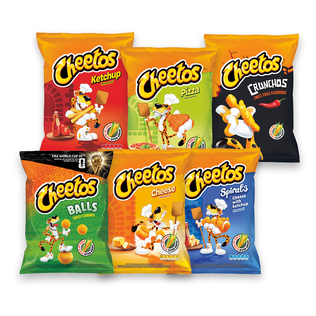 Kukurūzų užkandis CHEETOS (7 rūšių), 130 g, 145 g, 160 g, 165 g