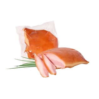 Karštai rūkytos kiaulių pažandės su oda vakuume, 1 kg